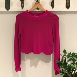 🌹NWOT Wilfred Sardou Scalloped Crop